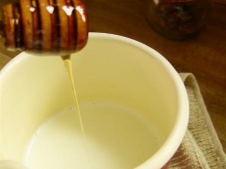 honey added to warm milk